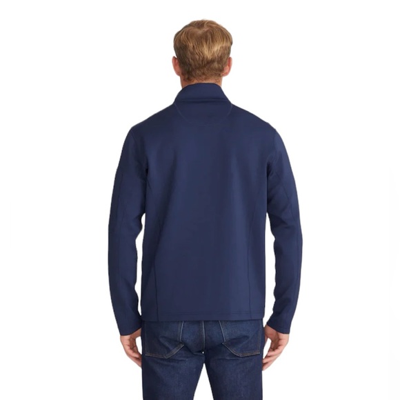 UNTUCKit Ristow Navy Blue Quarter Zip Pullover With Pocket NWT - Picture 2 of 12